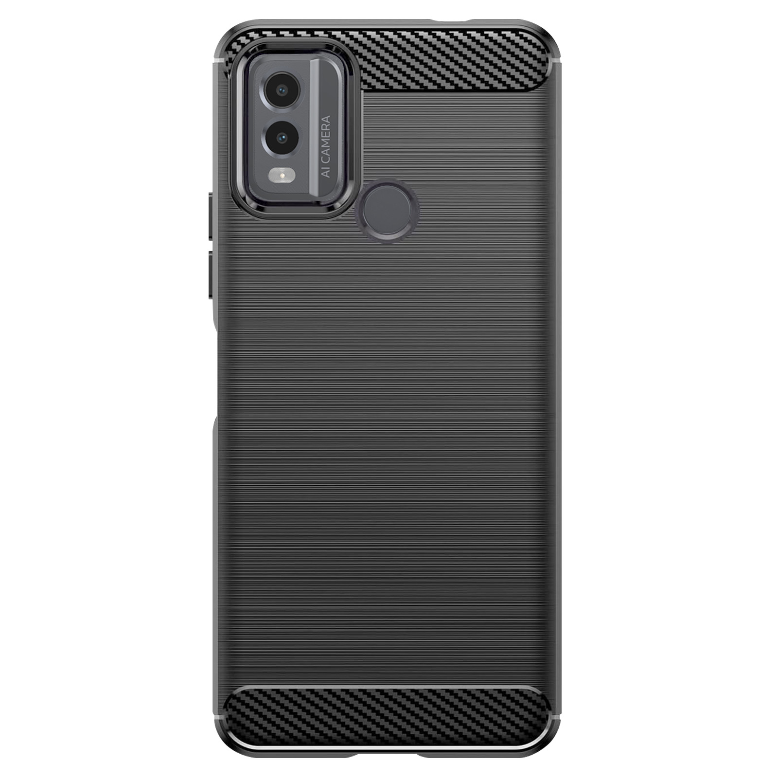 Coque Nokia C22 en Métal Brossé - Noir Carbone