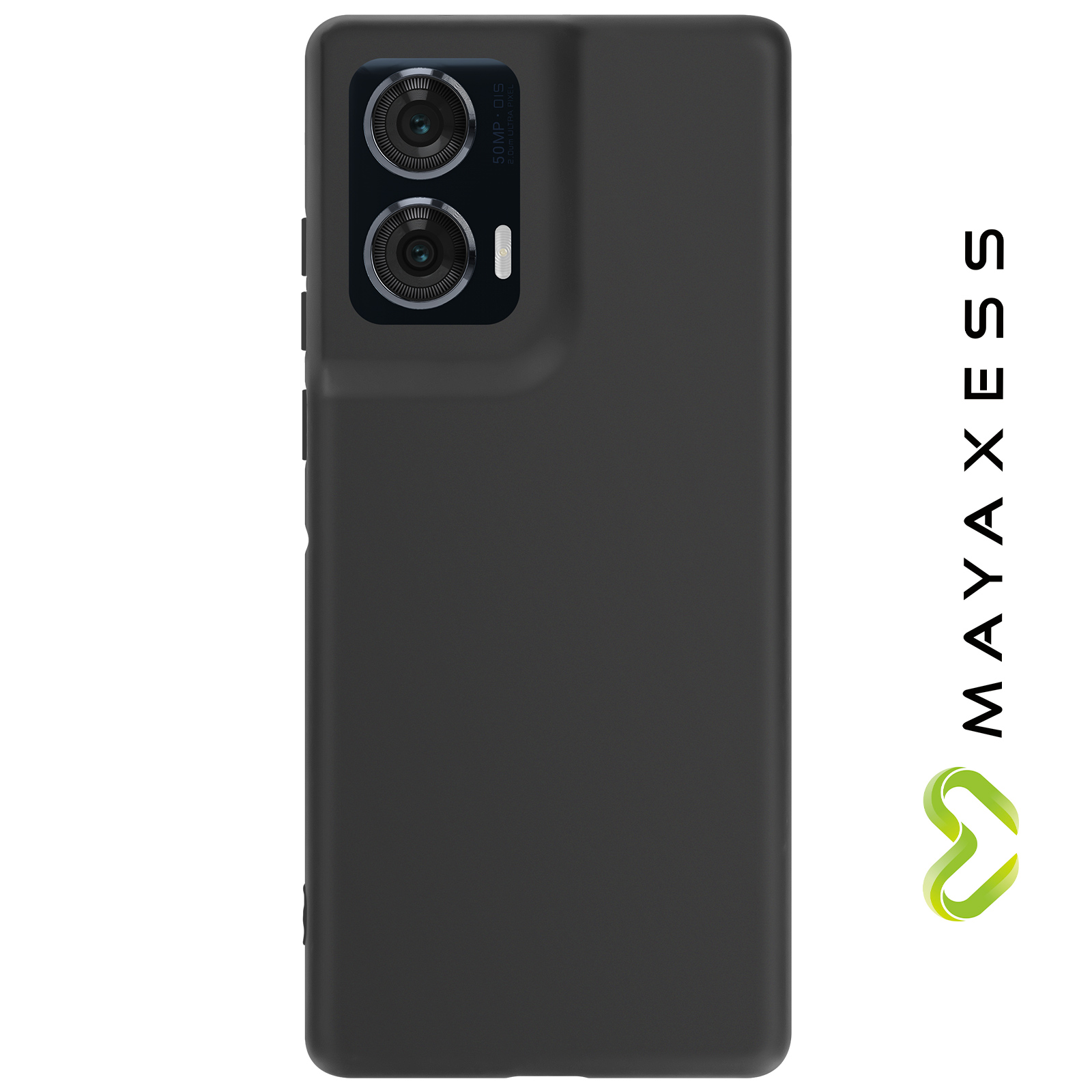 Coque Silicone Noir Mayaxess pour Motorola Edge 50 Fusion