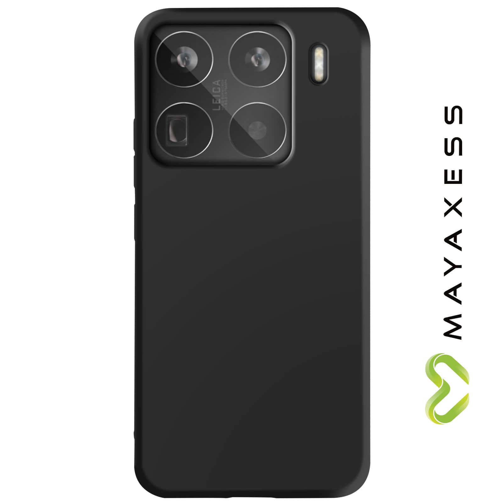Coque Silicone Noir Mayaxess pour Xiaomi 15 Pro