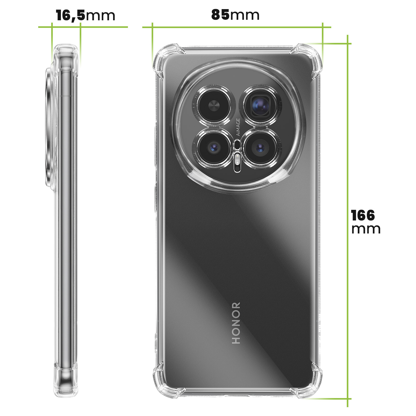 Coque Honor Magic 8 Pro Coins Transparent