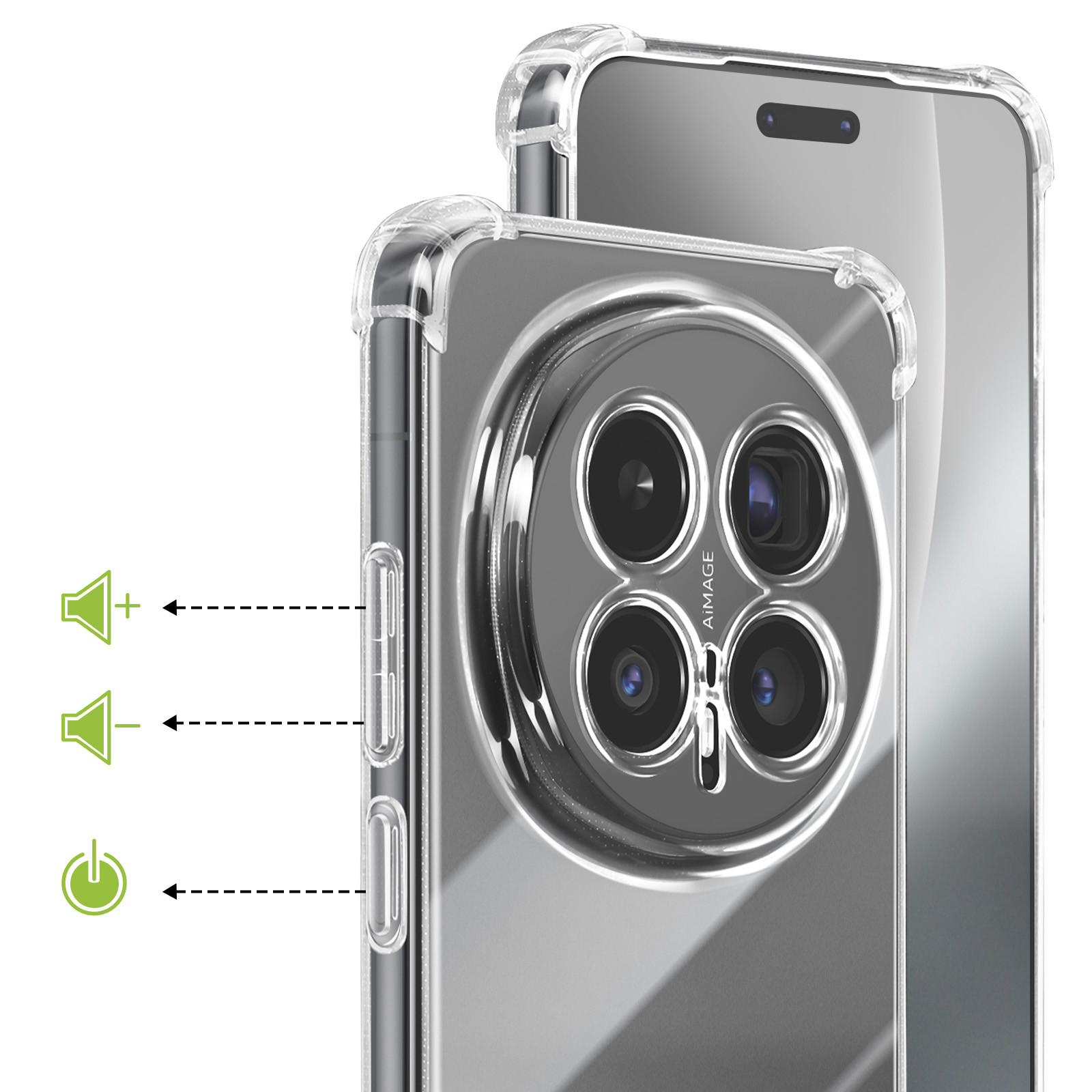 Coque Honor Magic 8 Pro Coins Bumpers renforcés Antichoc Mayaxess - Transparent