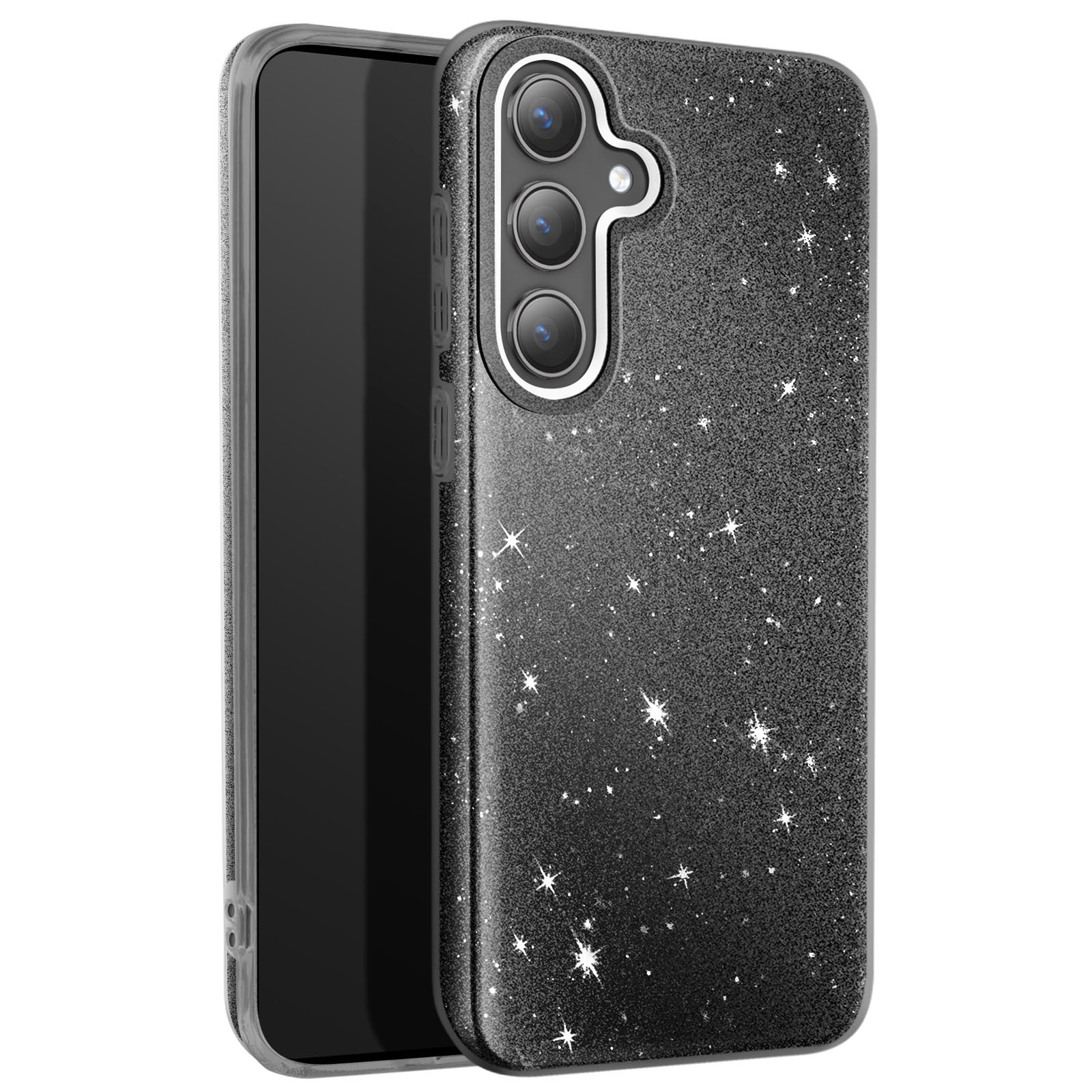 Coque Paillette Silicone pour Samsung Galaxy S24 Plus - Noir