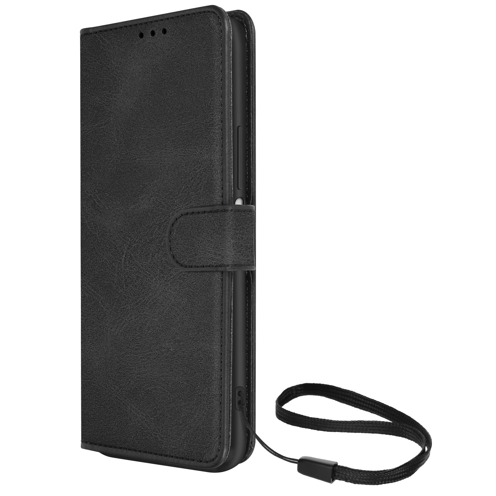 Étui HTC U23 Pro Clapet Portefeuille, Série Sleek Cover Noir - Vue principale | Remo.ma