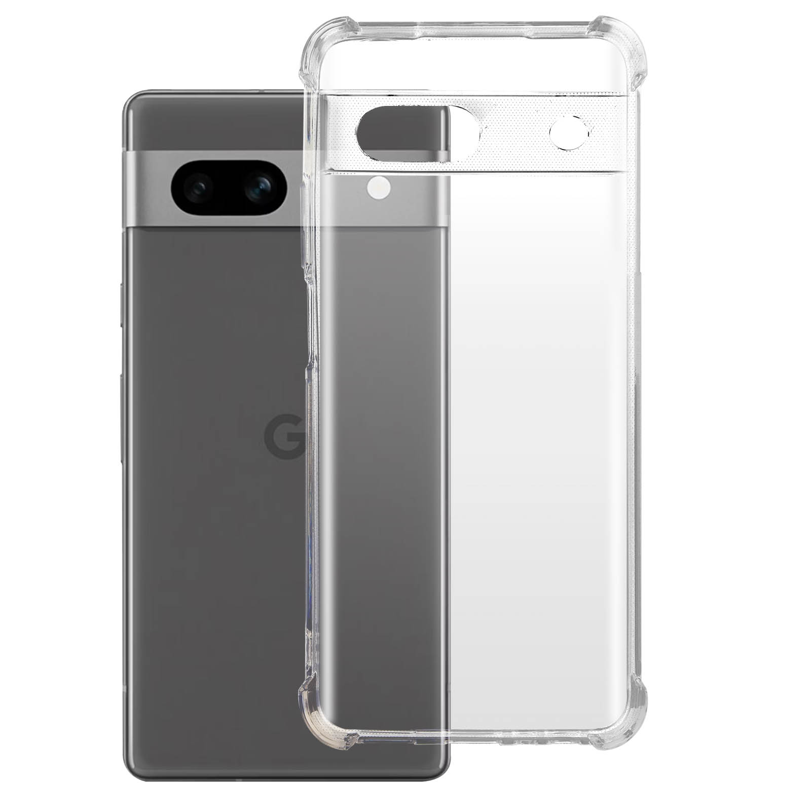 Coque Google Pixel 7a flexible avec coins renforcés - Transparent