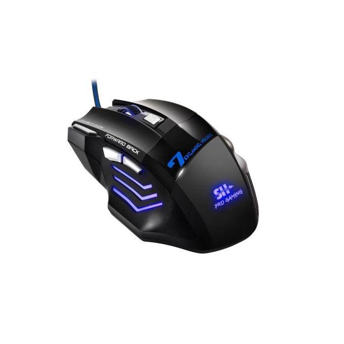 souris SH 3200 DPI réglables et 7D LED Optique Souris de jeu filaire USB pour Gamer PC